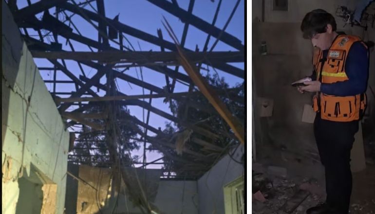 פגיעת טיל בפתח תקווה