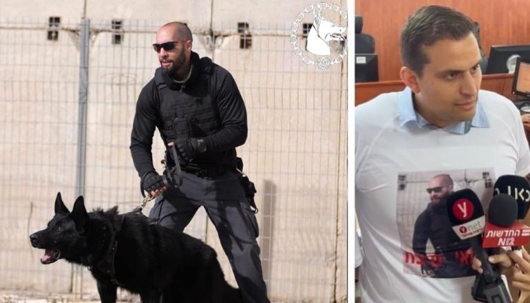 מימין: עורך דין ניב עברי בראיון לתקשורת לפני הגשת כתב אישום. משמאל: יוחאי אבני ז"ל