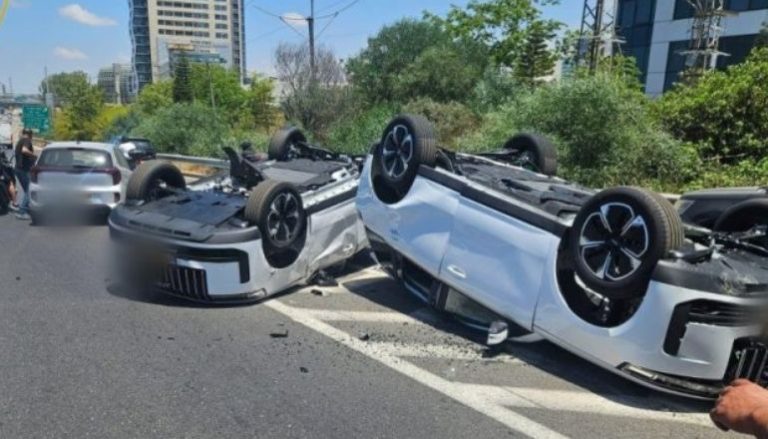 תאונה בכביש 4 פתח תקווה