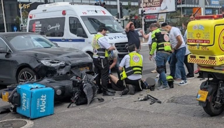 רוכב אופנוע נפצע קשה ברבין