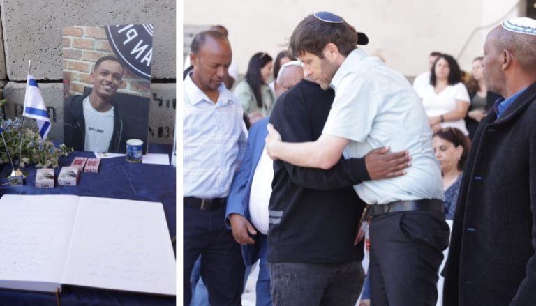 ראש העיר רמי גרינברג עם משפחת זלקה