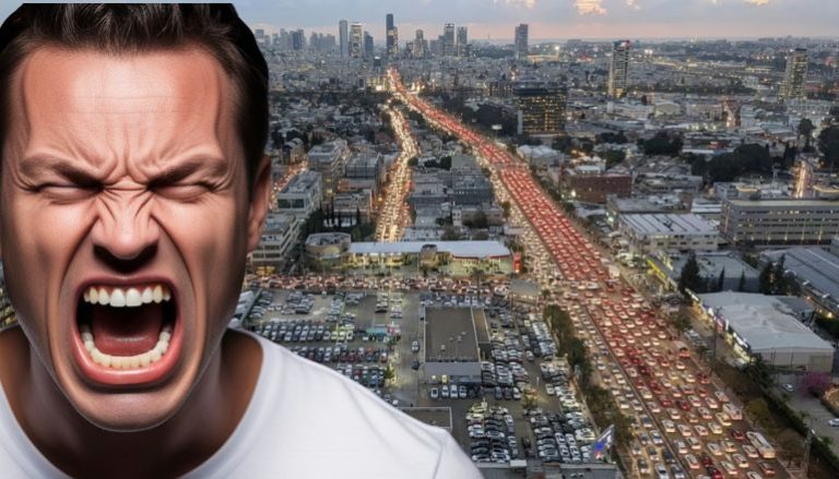 פקקי תנועה בפתח תקווה