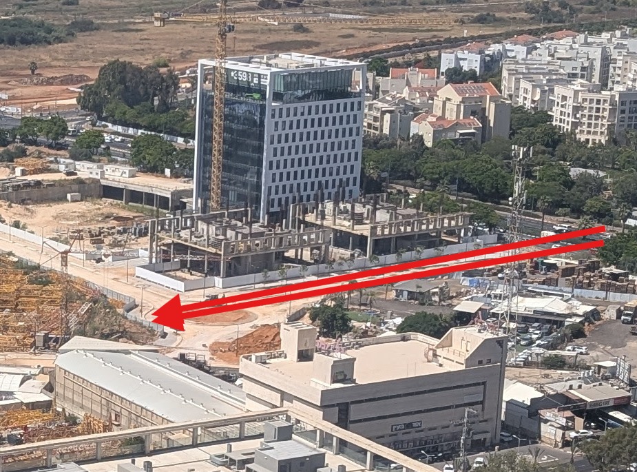 כביש הגישה מרחוב זבולון המר לפרויקט VICA