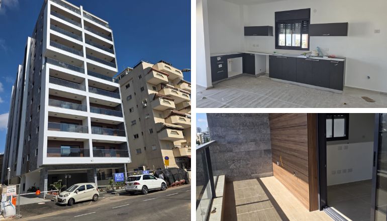 קיש 16 פתח תקווה. המרפסת והמטבח כבר מוכן