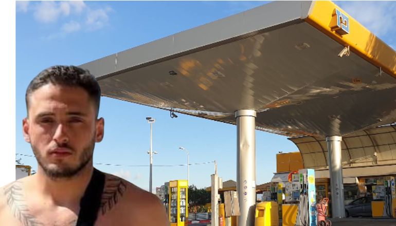 תמונתו של אלדר דיין ליד תחנת דלק פז בוא נמצא