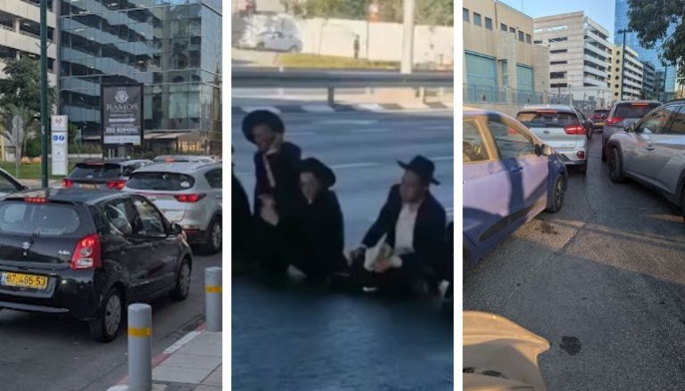 הפגנות חרדים פקקי תנועה פתח תקווה