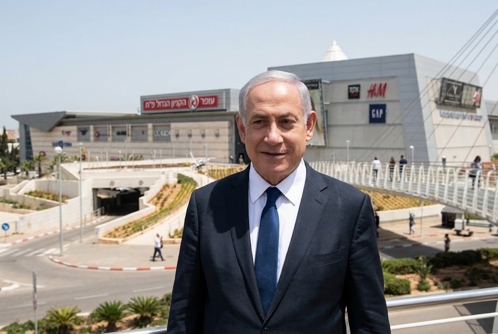 הקניון הגדול פתח תקווה בנימין נתניהו